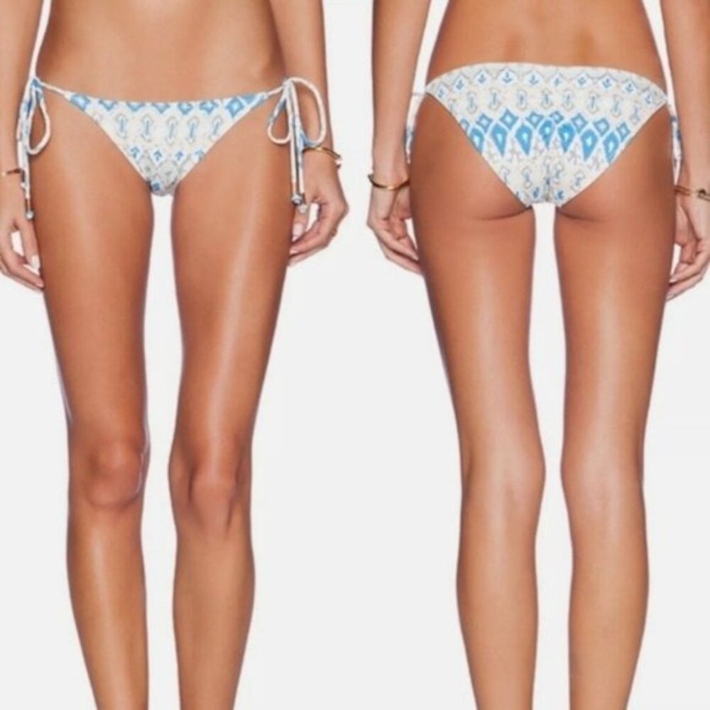 Eberjey Boho Southwestern Blues Kate Bohemian Bikini Swim Bottom ONLY SZ Medium